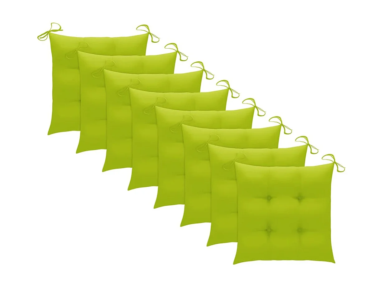 Chaises pliables de jardin 8 pcs avec coussins Bois d'acacia