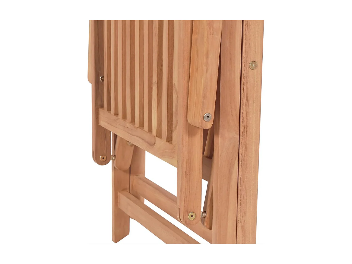Set di 4 sedie da giardino reclinabili. Legno massello di teak
