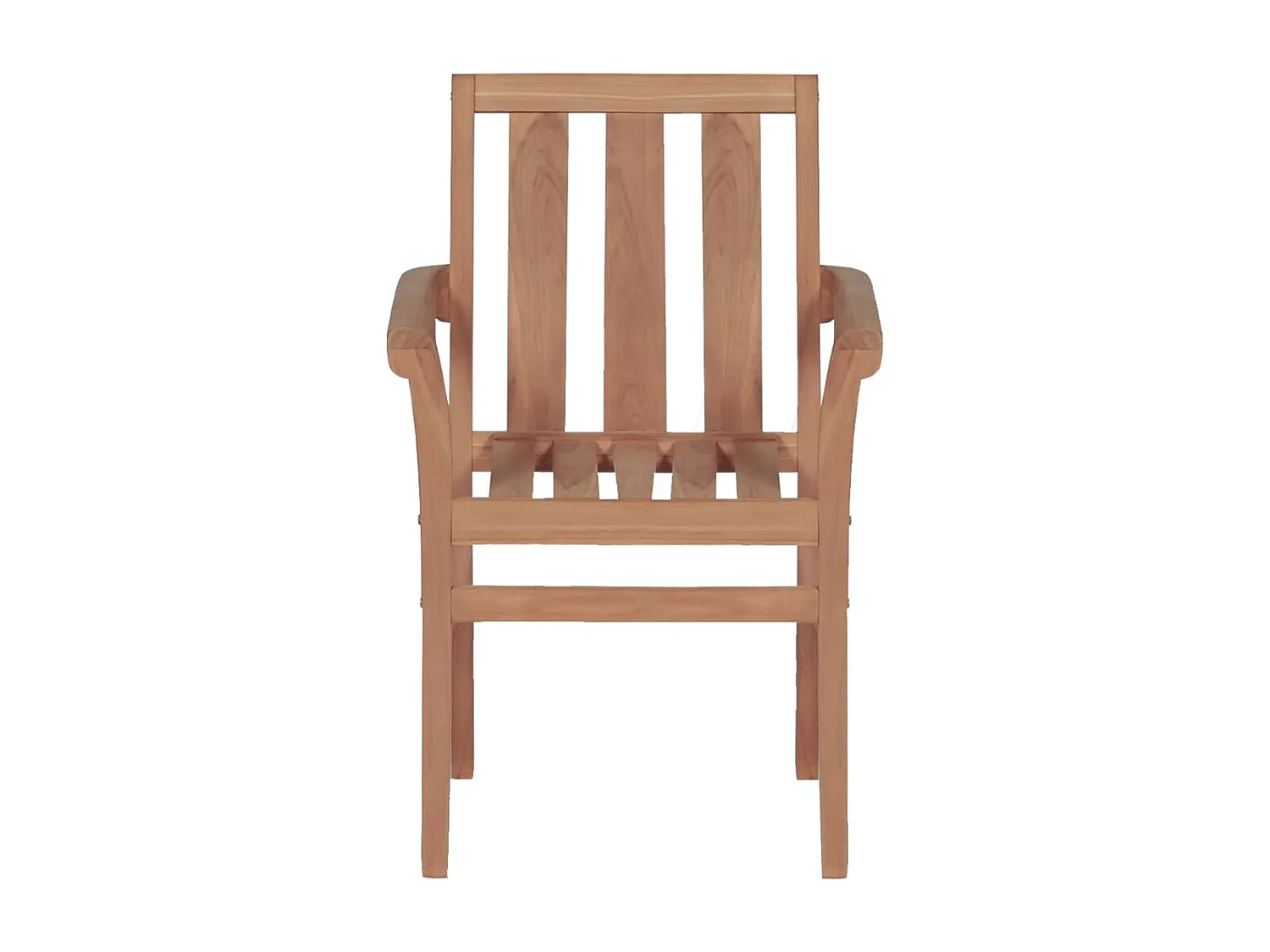 Cadeiras de jardim empilháveis 2 unidades em madeira maciça de teca