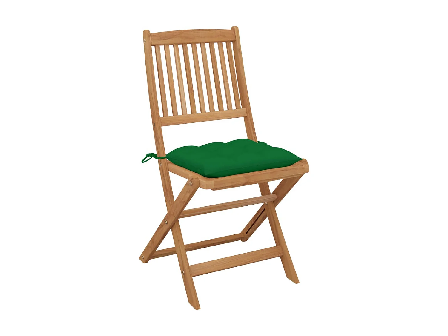 Chaises pliables de jardin 6 pcs avec coussins Bois d'acacia