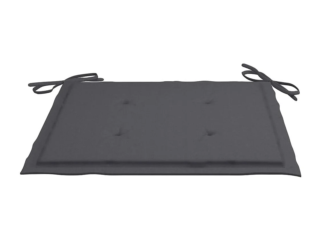 Chaises de jardin avec coussins anthracite 8 pcs Teck massif