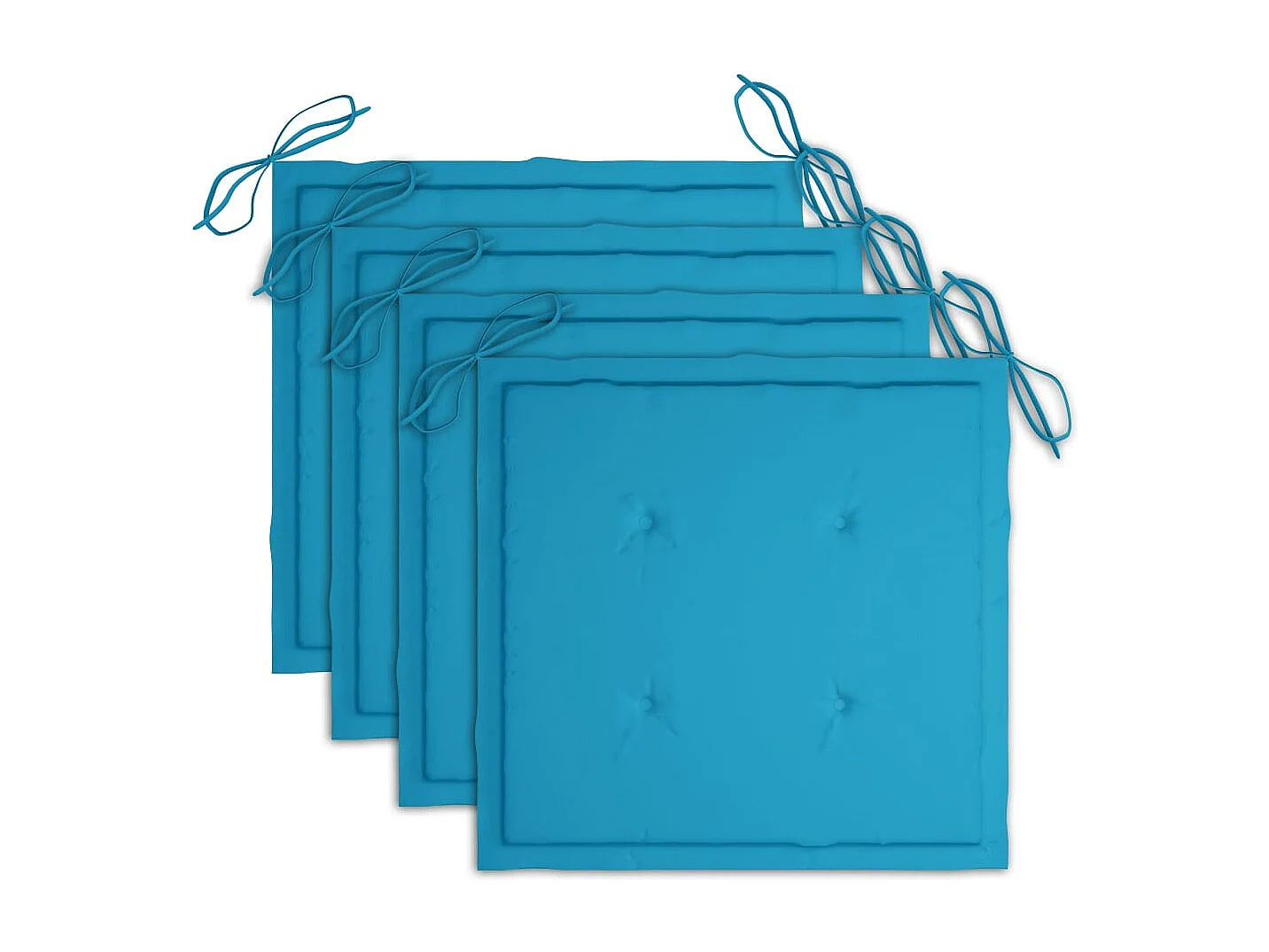 3 cadeiras de jantar ao ar livre com almofadas em acácia maciça