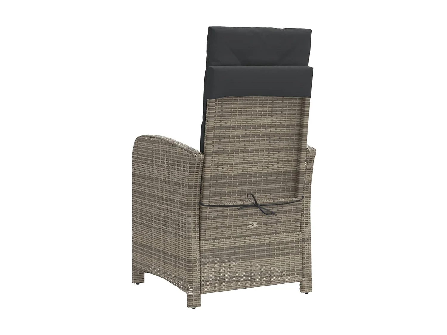 Chaises inclinables de jardin lot de 2 et repose-pied rotin