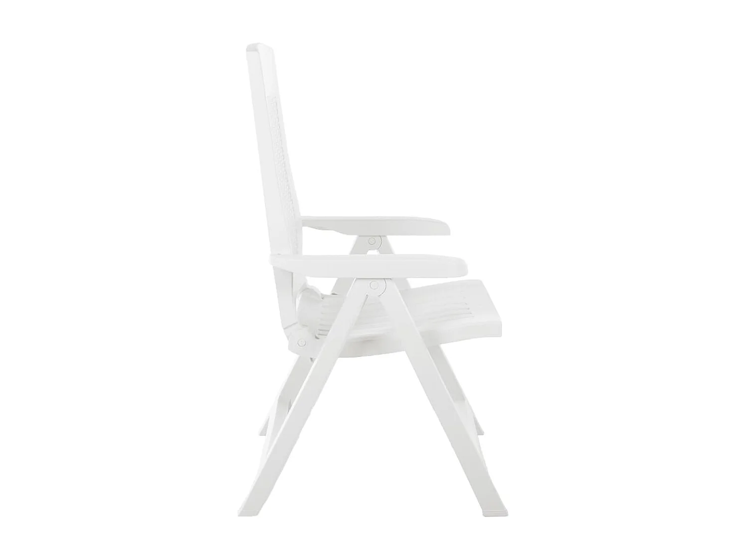 Sillas de jardín reclinables 2 uds Plástico Blanco