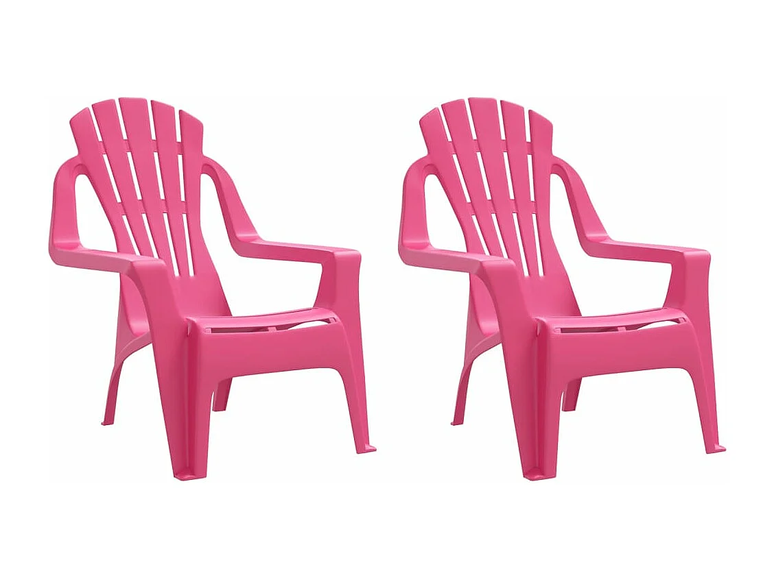 Chaises de jardin pour enfants lot de 2 rose 37x34x44 cm PP