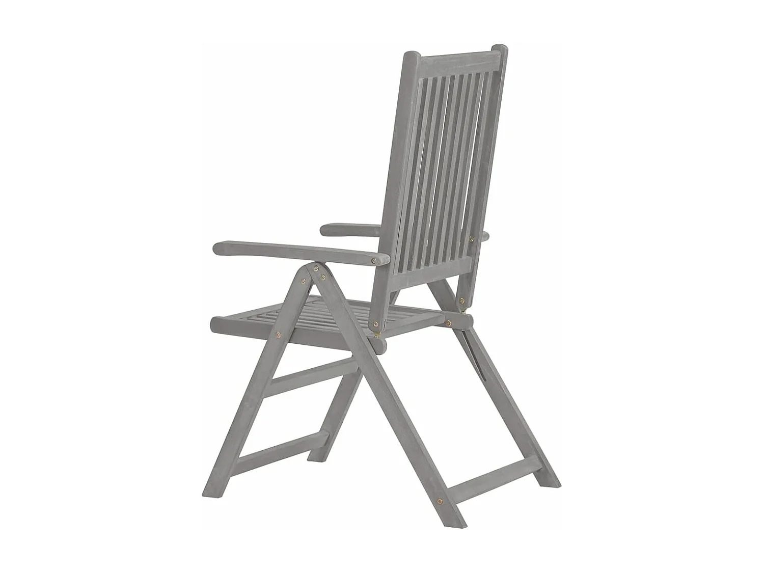 Chaises inclinables de jardin lot de 6 Gris Bois solide acacia