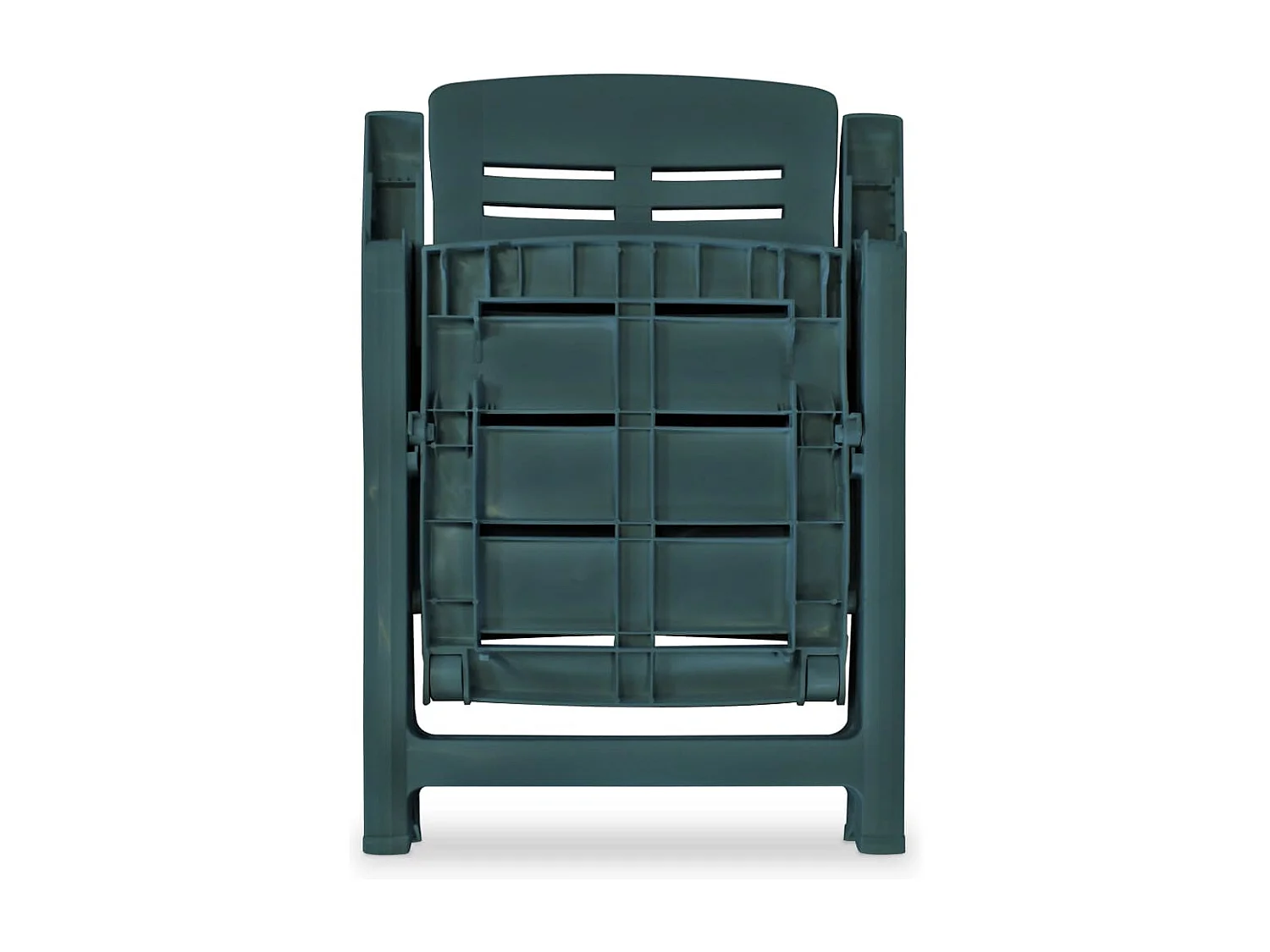 Chaises inclinables de jardin 4 pcs Plastique Vert