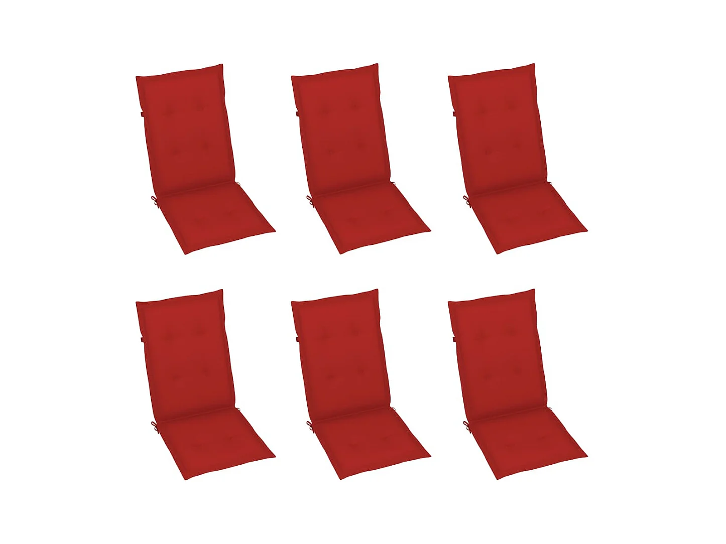 Chaises inclinables de jardin 6 pcs avec coussins Bois d'acacia