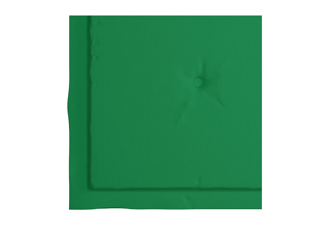 Sedie da giardino 2 pezzi con cuscini verdi Legno massello di teak