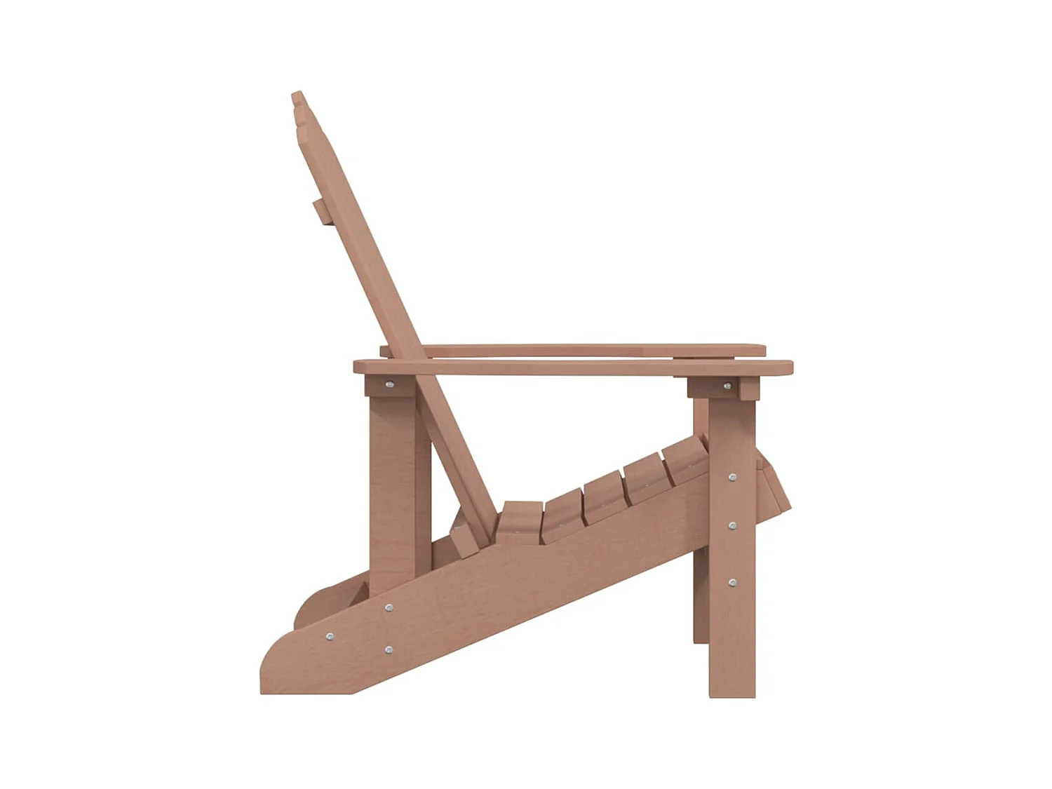 Chaise Adirondack de jardin PEHD marron