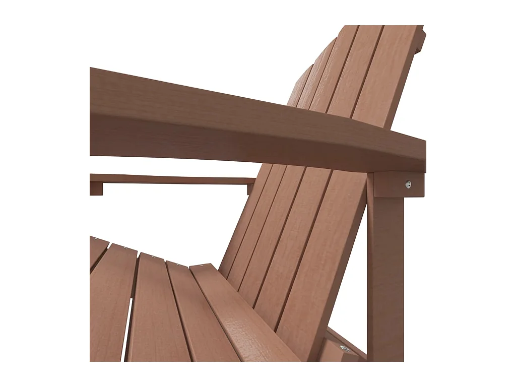 Chaise Adirondack de jardin PEHD marron