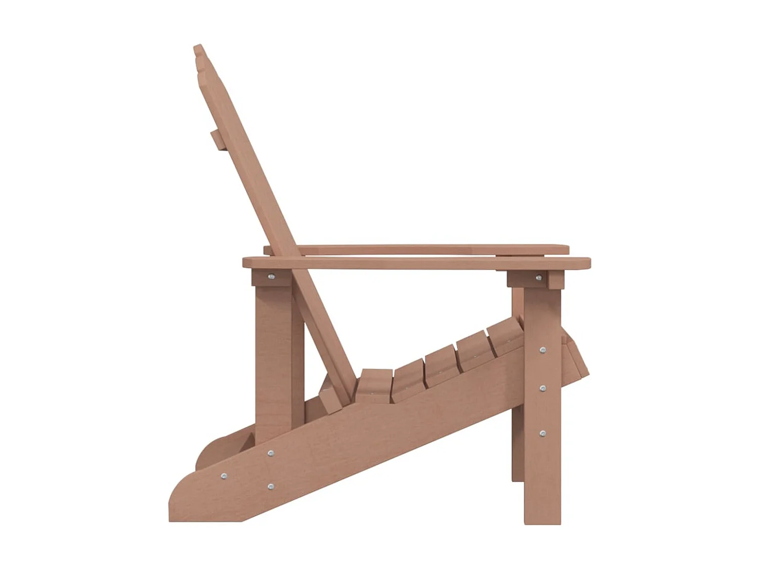 Chaise Adirondack de jardin PEHD marron