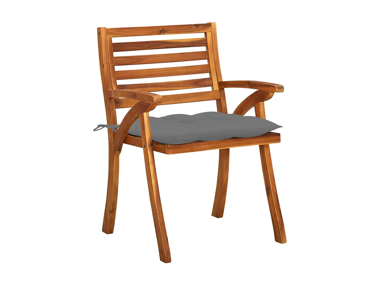 Chaises de jardin avec coussins 4 pcs Bois de teck solide