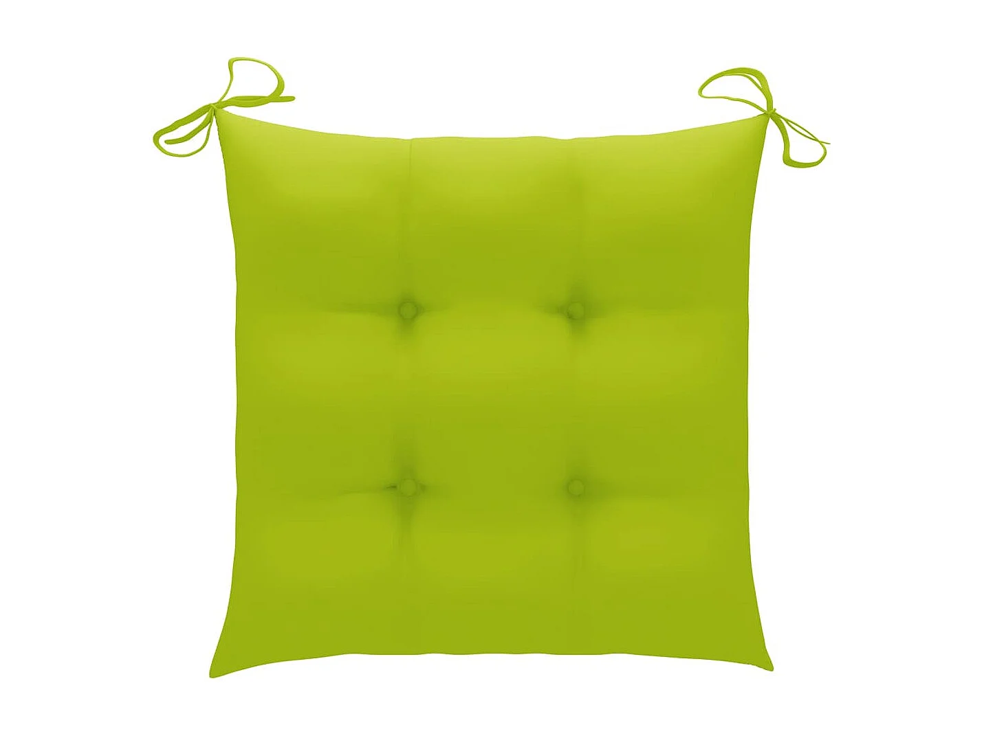 Chaises de jardin avec coussins vert vif 8 pcs Teck massif