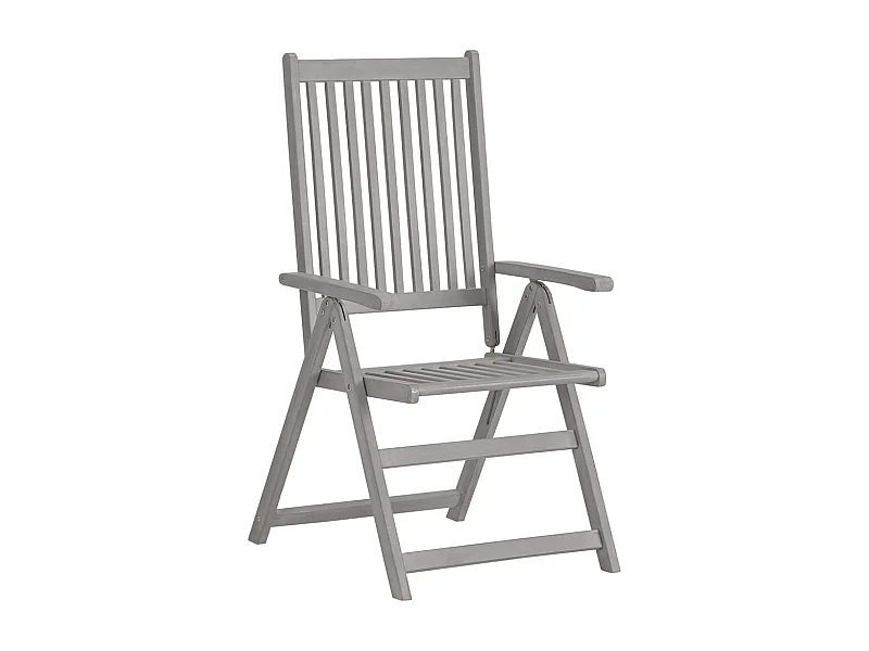 Chaises inclinables de jardin 2 pcs avec coussins Bois d'acacia