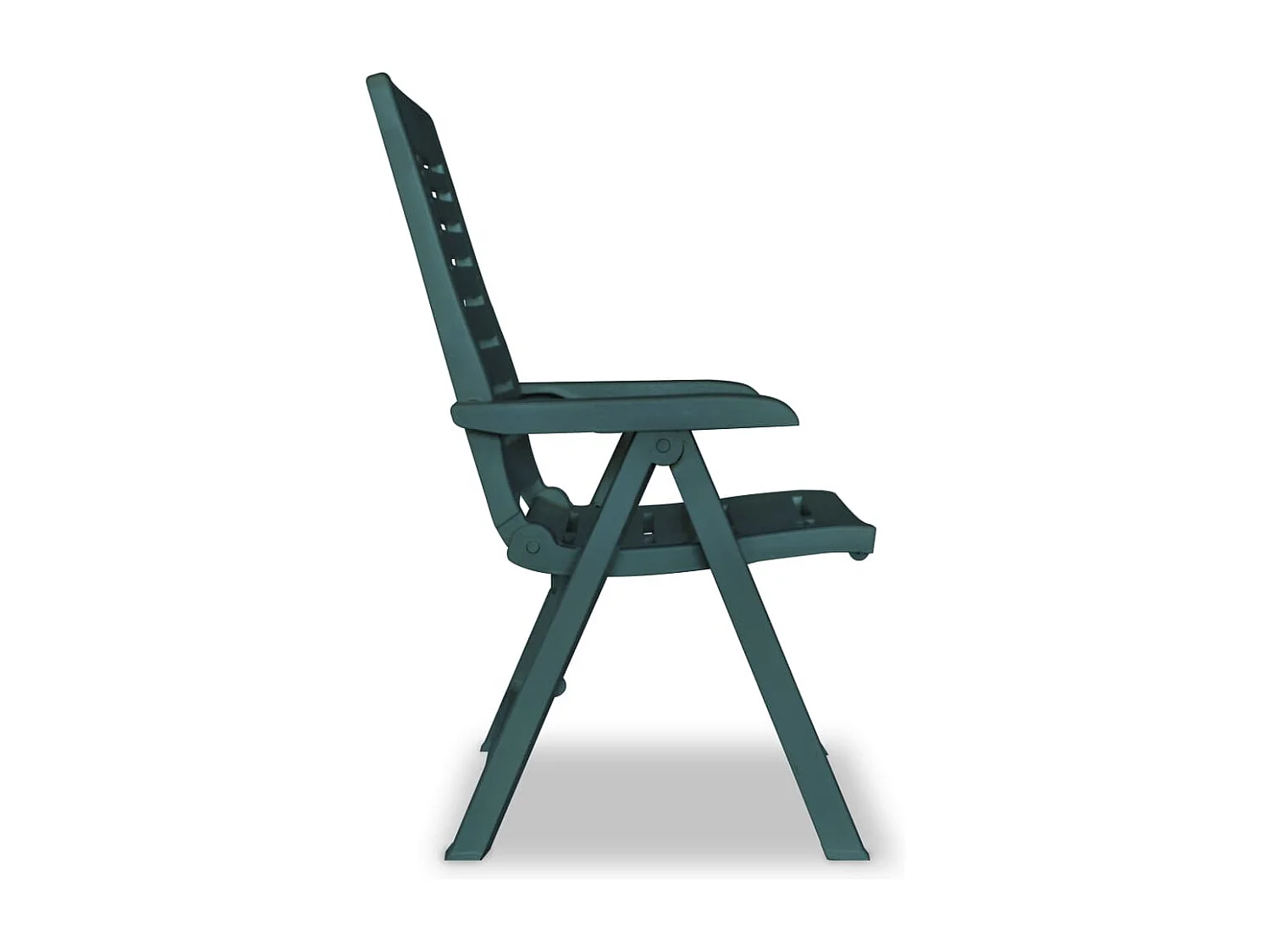 Verstelbare tuinstoelen 6 stuks Kunststof Groen
