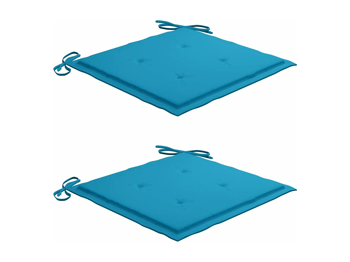 Chaise à bascule avec coussin bleu Bois de teck solide