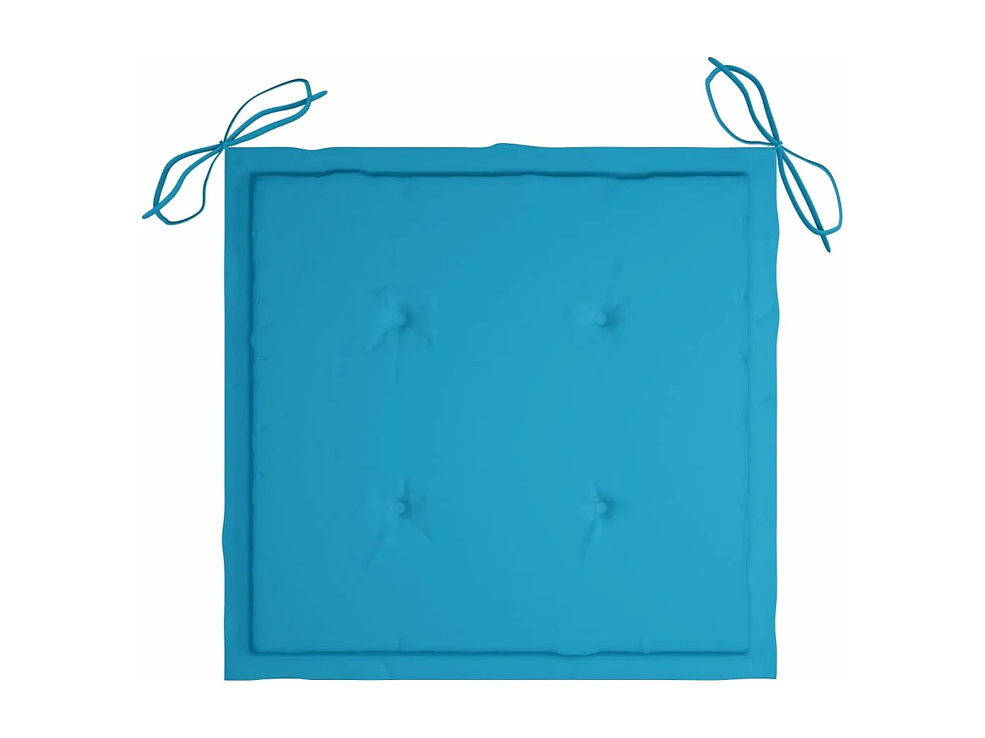 Chaise à bascule avec coussin bleu Bois de teck solide