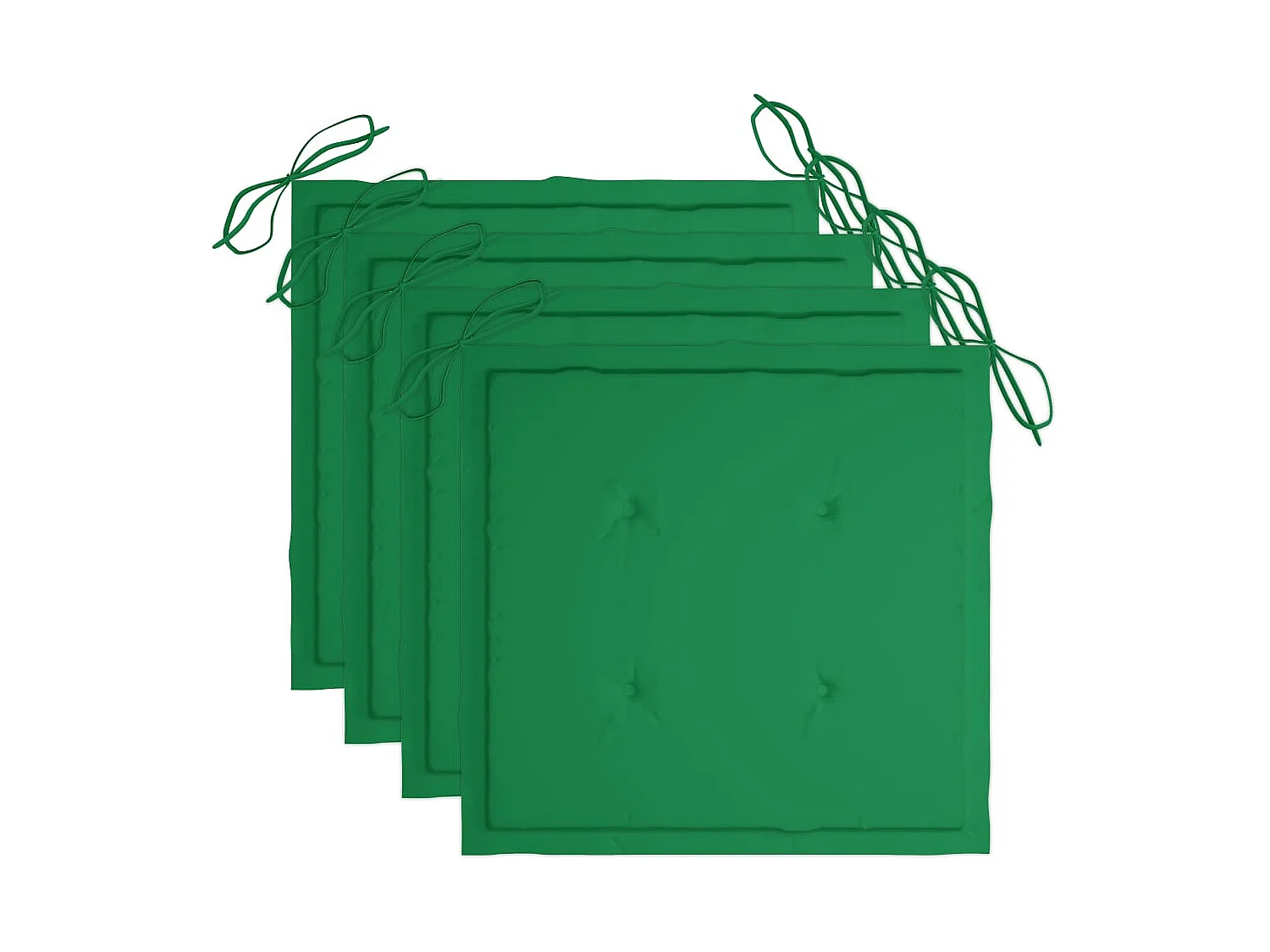 Sedie da giardino con cuscini 4 pz. Grigio Legno massello di acacia