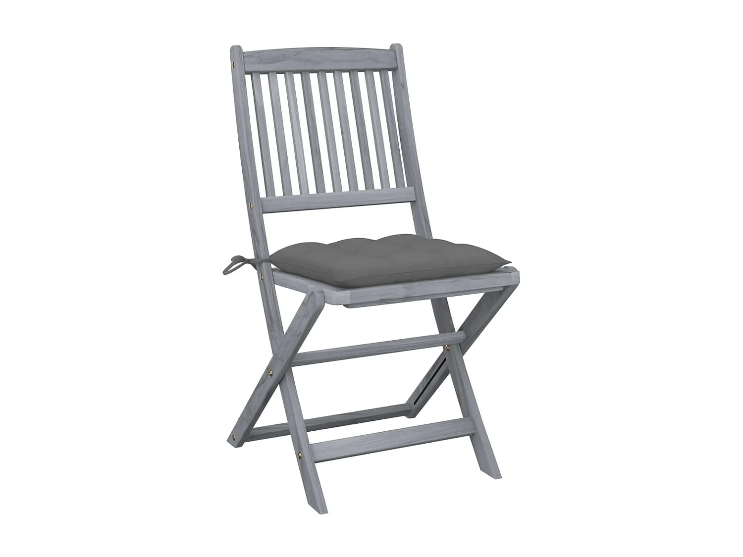 Chaises pliables d'extérieur 4 pcs avec coussins Bois d'acacia