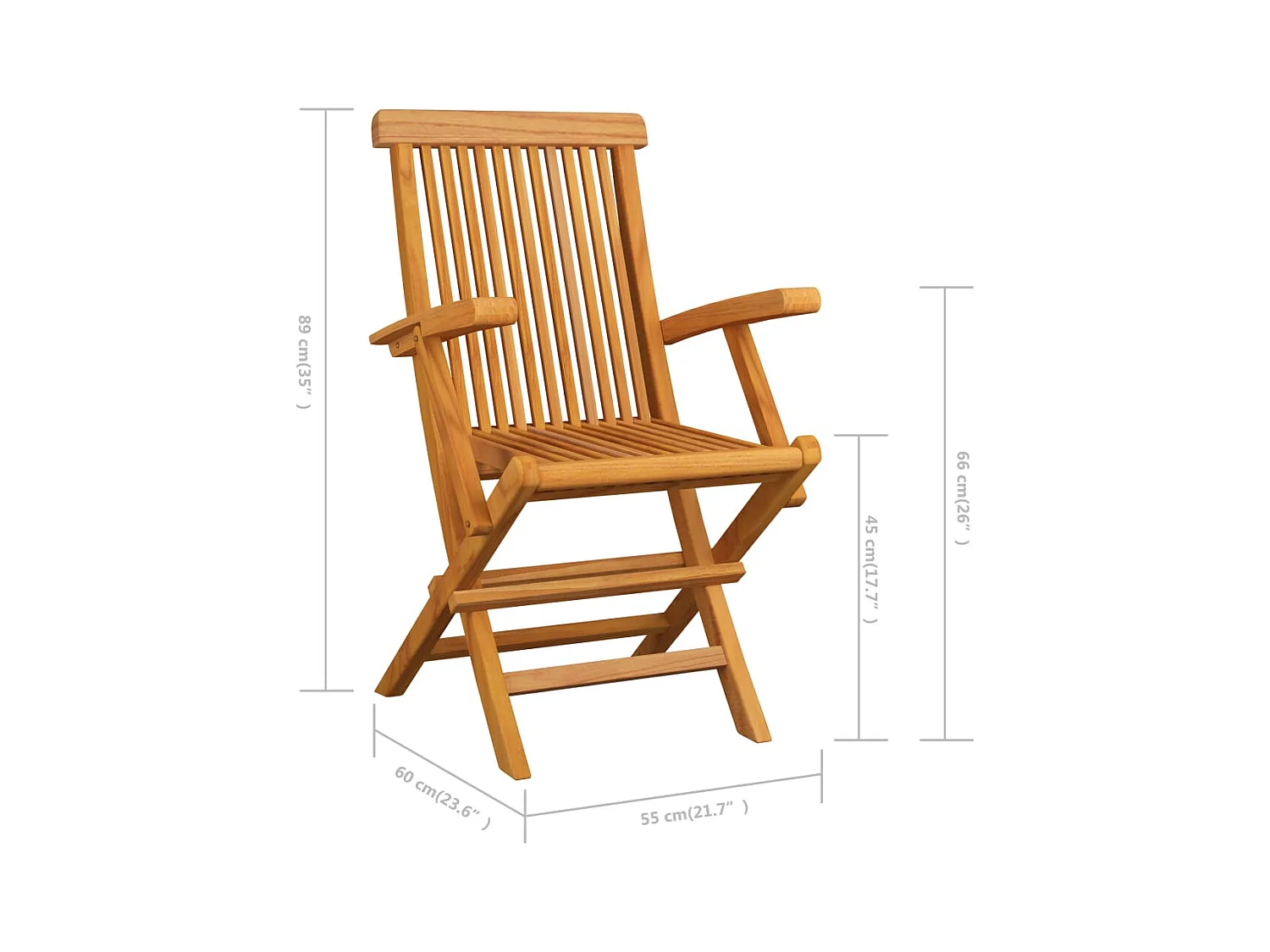 Tuinstoelen met crèmewitte kussens 6 stuks Massief teakhout