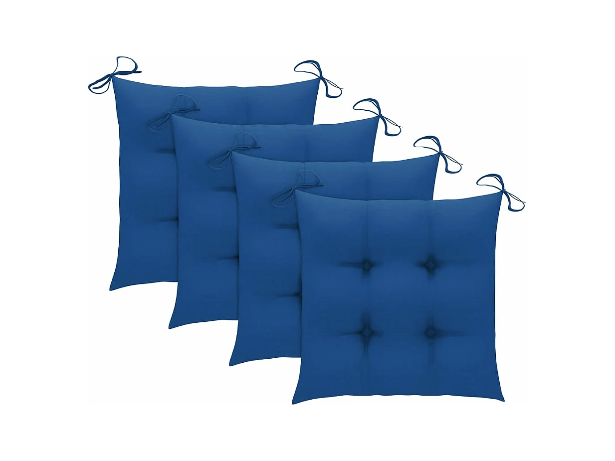 Chaises à dîner d'extérieur 3 pcs avec coussins Acacia massif