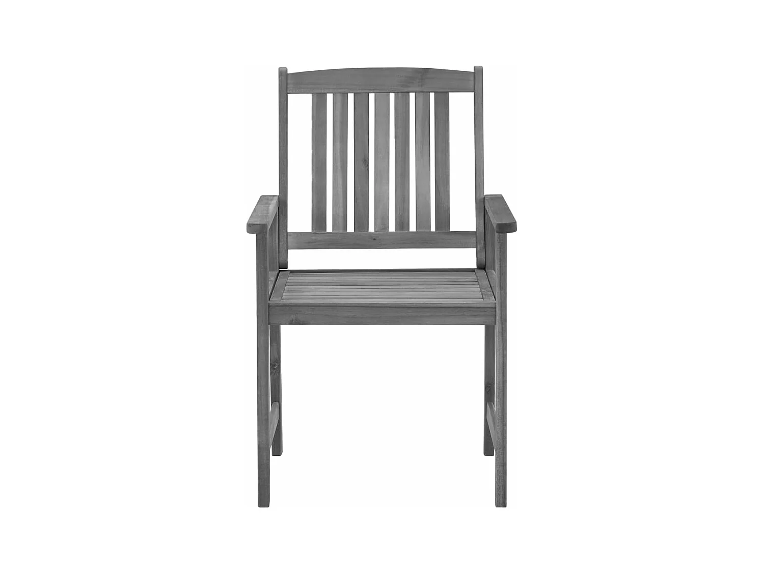 Tuinstoelen met kussens 4 stuks Grijs Massief acaciahout