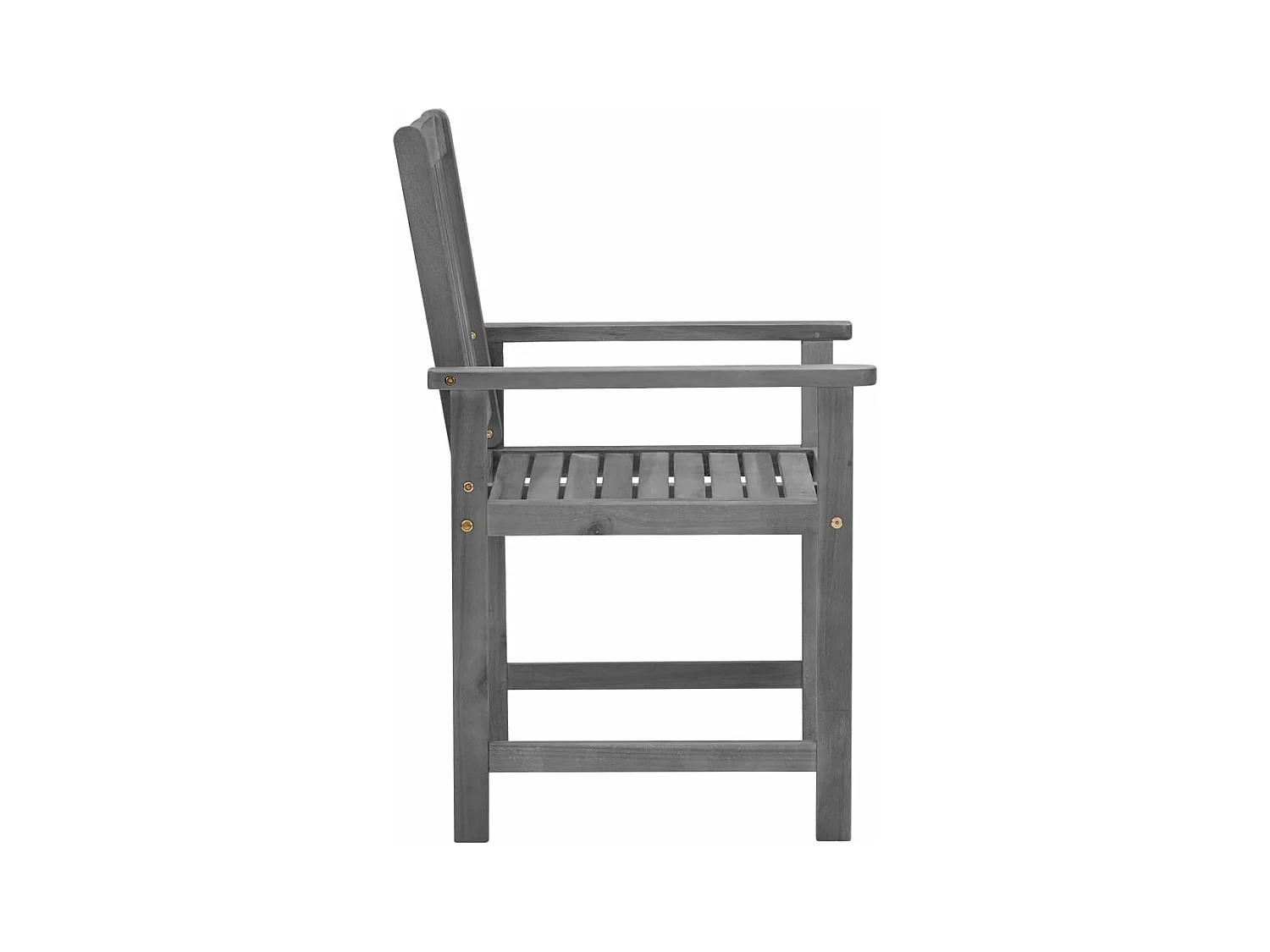 Tuinstoelen met kussens 4 stuks Grijs Massief acaciahout