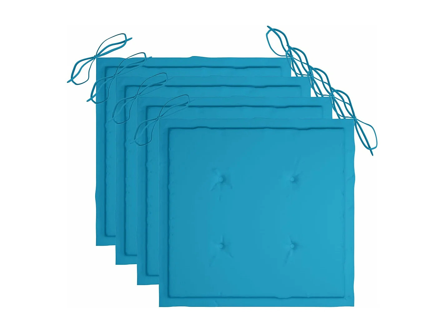 Tuinstoelen met kussens 4 stuks Grijs Massief acaciahout