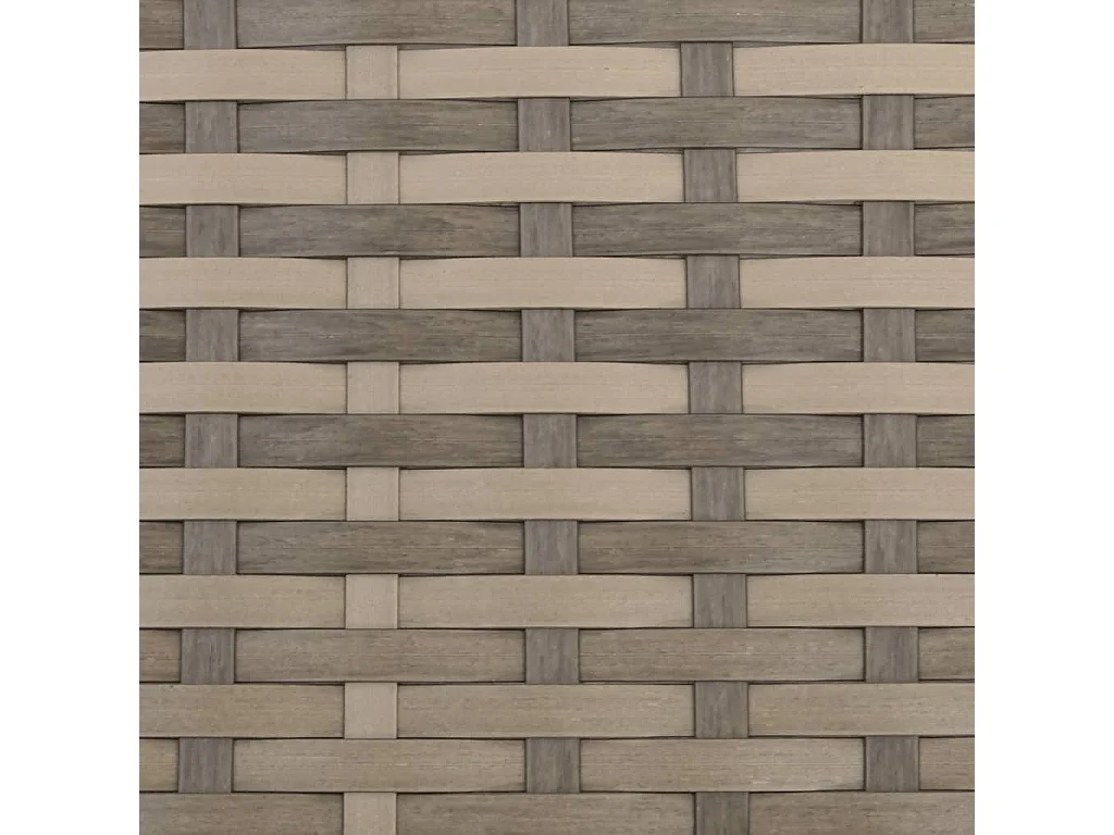 Cadeira reclinável de jardim com almofadas de vime marrom claro