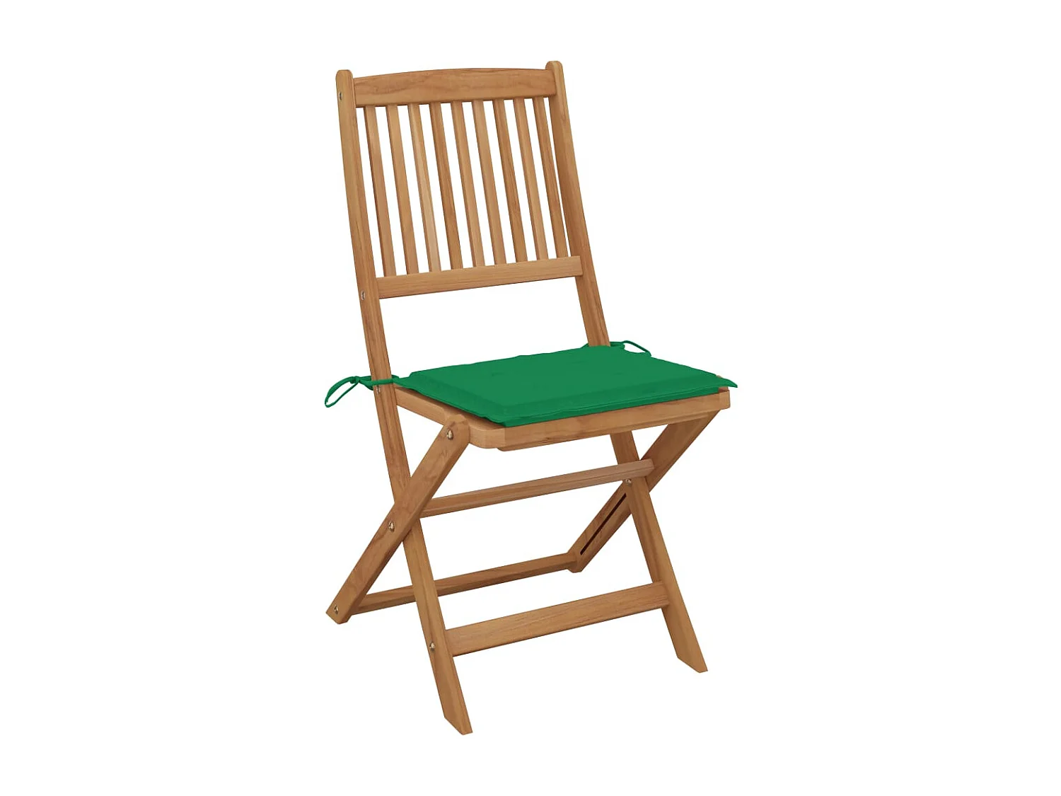 Chaises pliables de jardin 6 pcs avec coussins Bois d'acacia