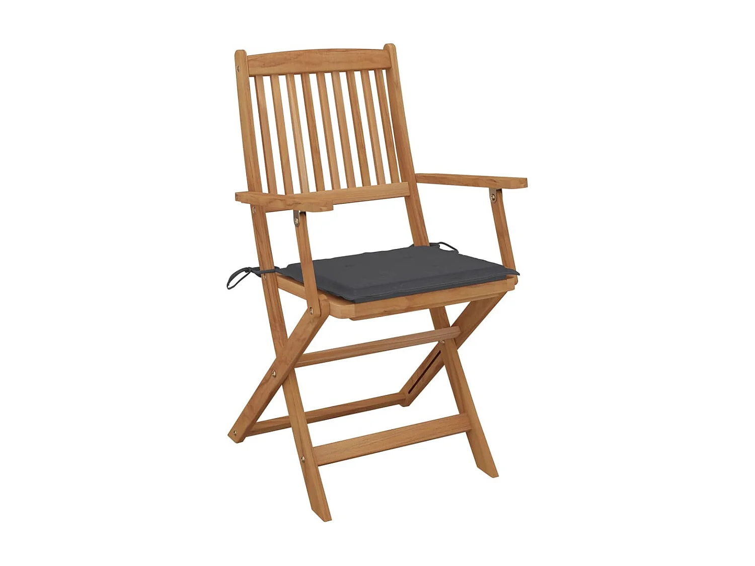 Chaises pliables d'extérieur avec coussins 8 pcs Bois d'acacia