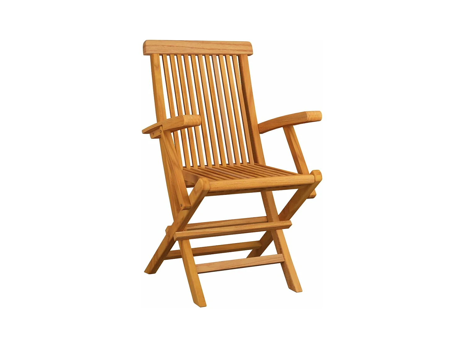 Sedie da giardino con cuscini bianco crema 3 pezzi Teak massiccio
