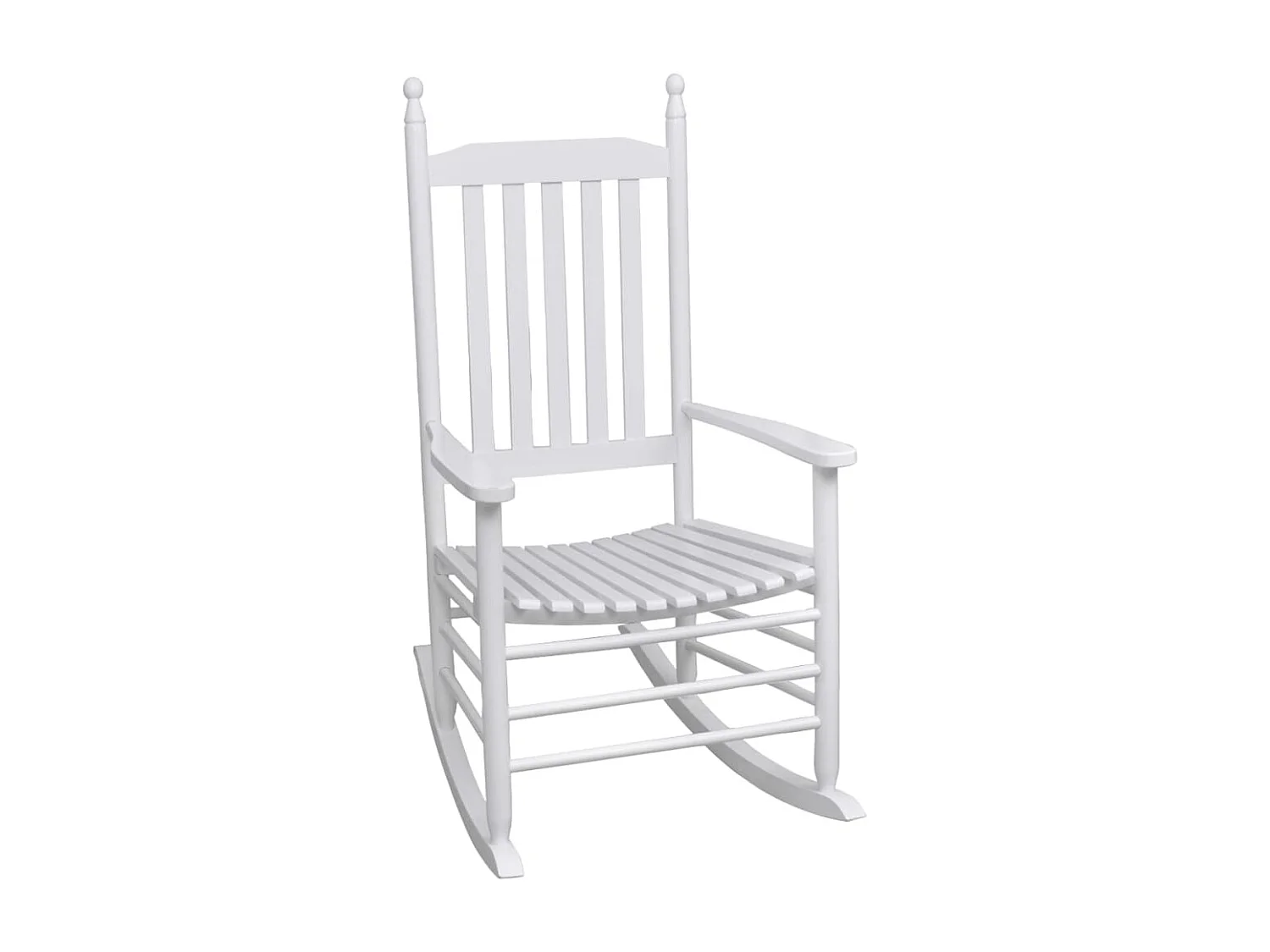 Mecedora con asiento curvo Madera Blanca