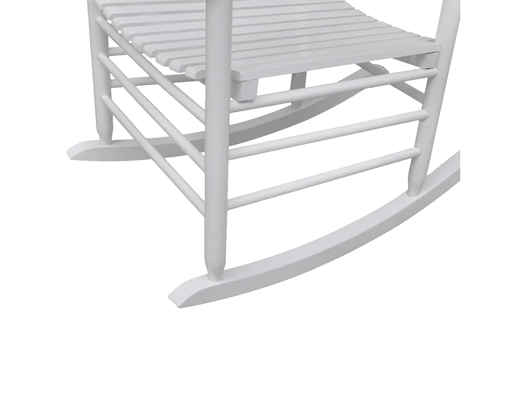 Chaise à bascule avec siège incurvé Blanc Bois