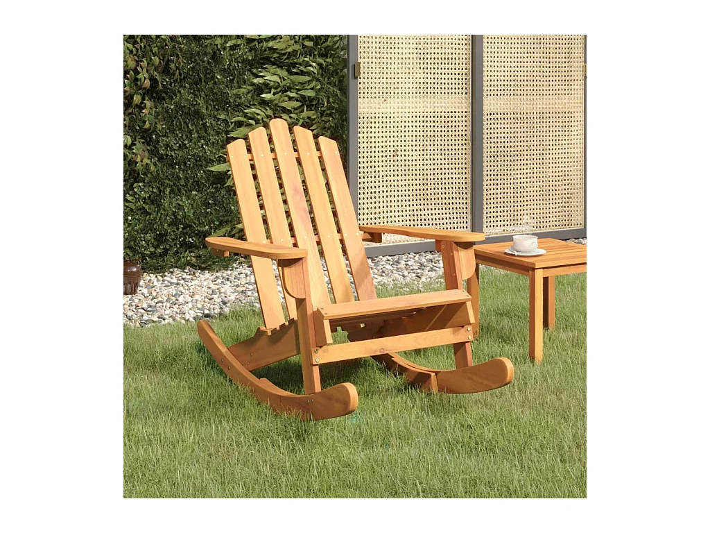 Chaise à bascule Adirondack bois massif d'acacia