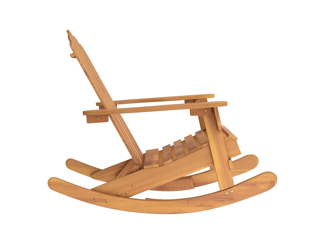 Sedia a dondolo Adirondack in legno massello di acacia