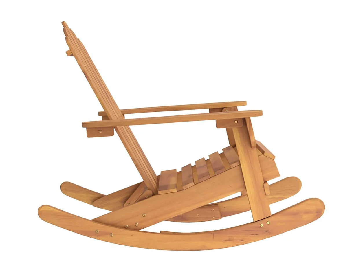 Chaise à bascule Adirondack bois massif d'acacia