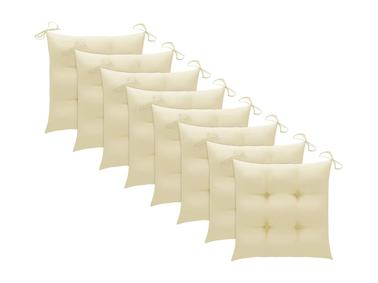 Outdoor-Klappstühle 8 Stück mit Kissen aus Akazienholz