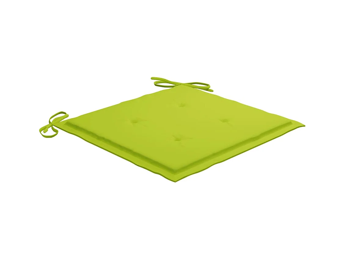 Chaises de jardin empilables avec coussins 4 pcs Teck solide