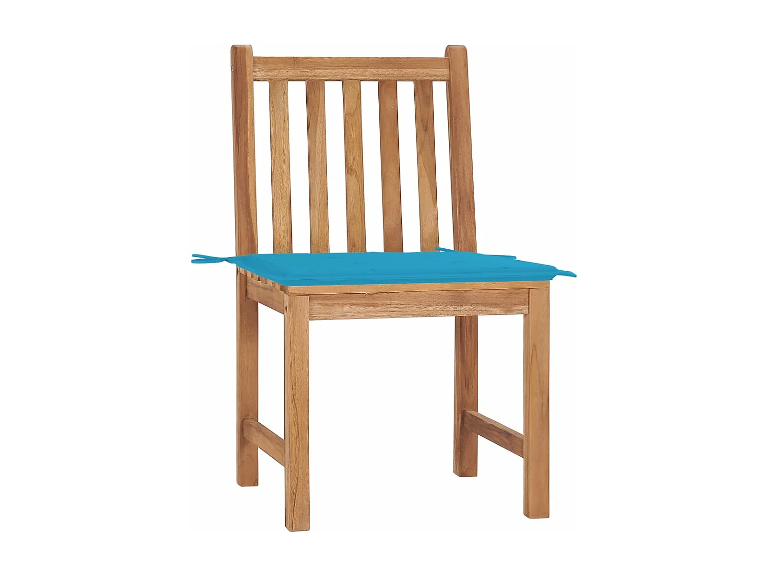 Chaises de jardin 2 pcs avec coussins Bois de teck massif