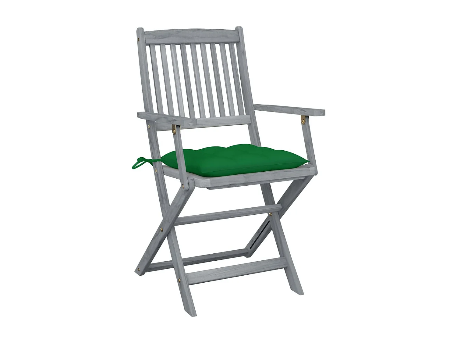 Chaises pliables d'extérieur 4 pcs avec coussins Bois d'acacia