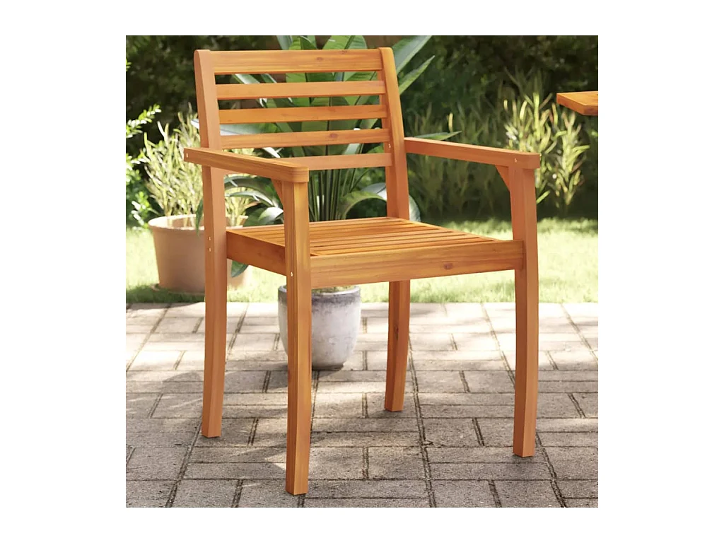Gartenstühle 8er-Set 59x55x85 aus massivem Akazienholz