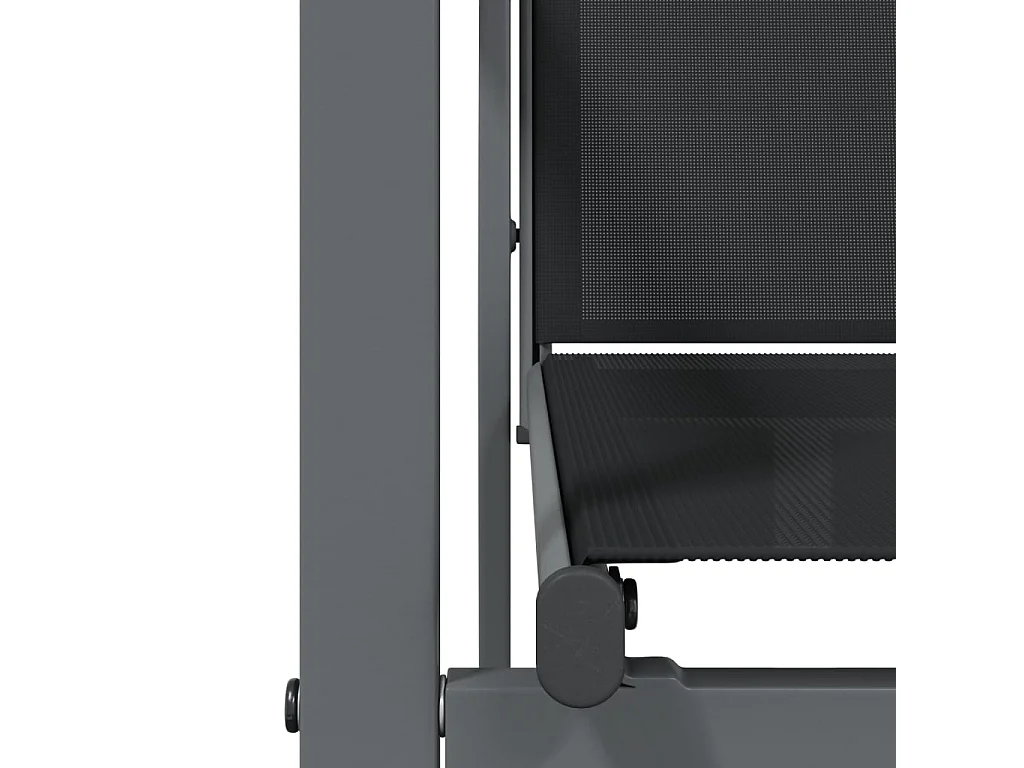 Gartenstühle, 2er-Set, schwarz, 55 x 61,5 x 90 cm, Textilene und Stahl