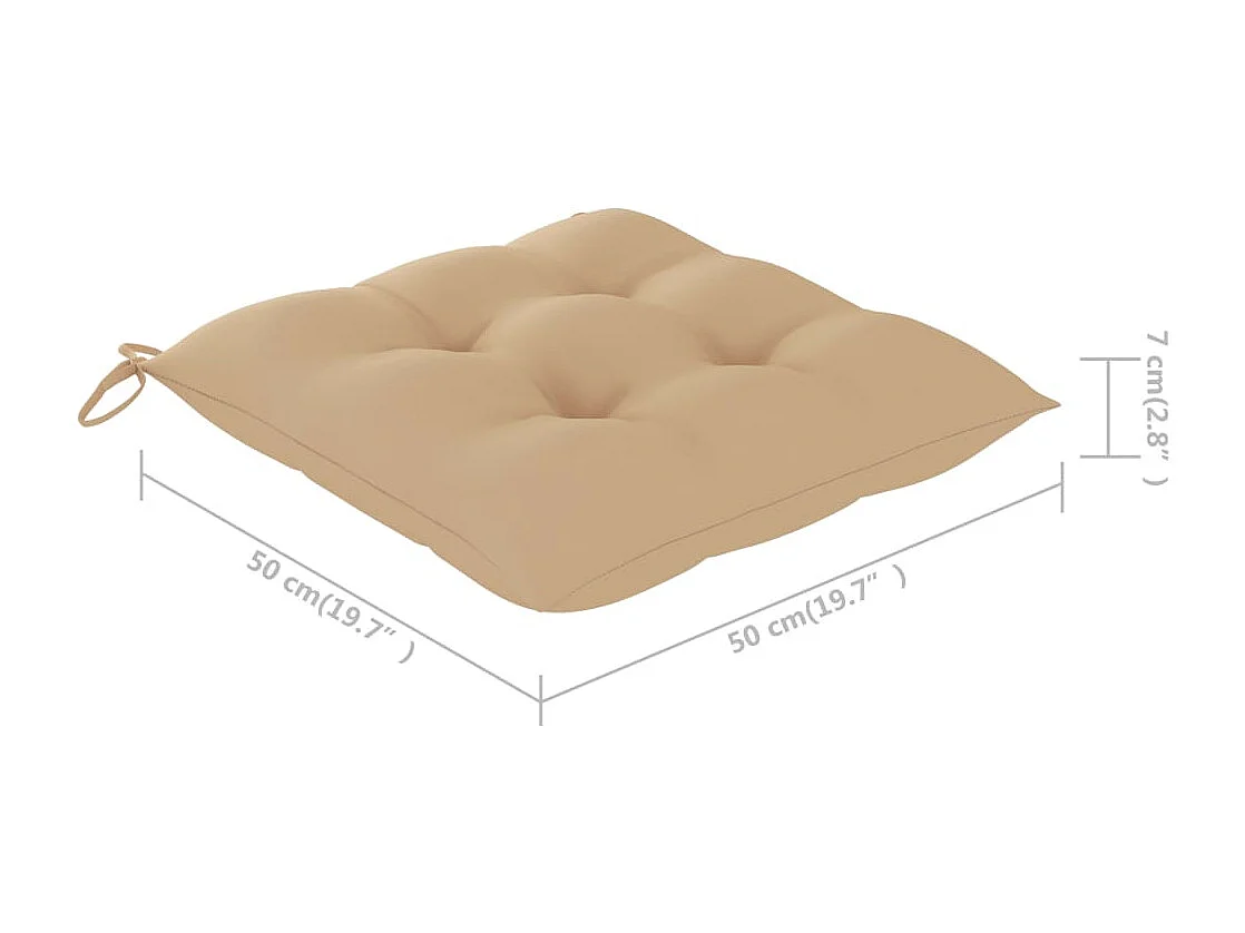 Chaises à dîner d'extérieur 4 pcs avec coussins Acacia massif