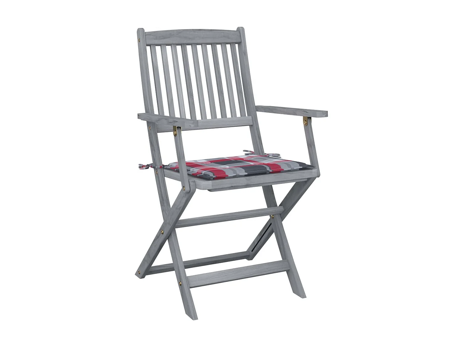 Outdoor-Klappstühle 4 Stück mit Kissen aus Akazienholz