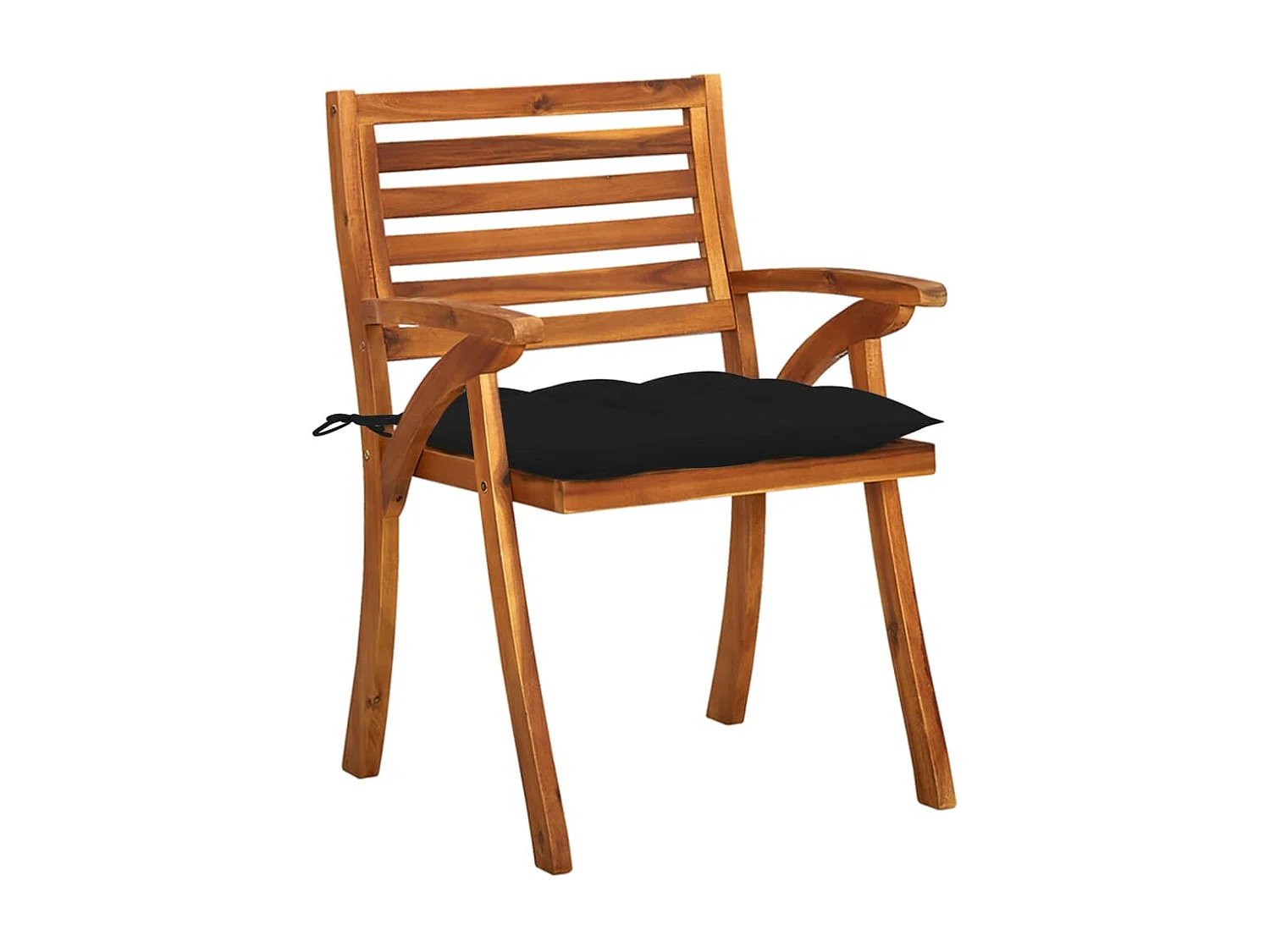 Chaises de jardin avec coussins 8 pcs Bois d'acacia solide