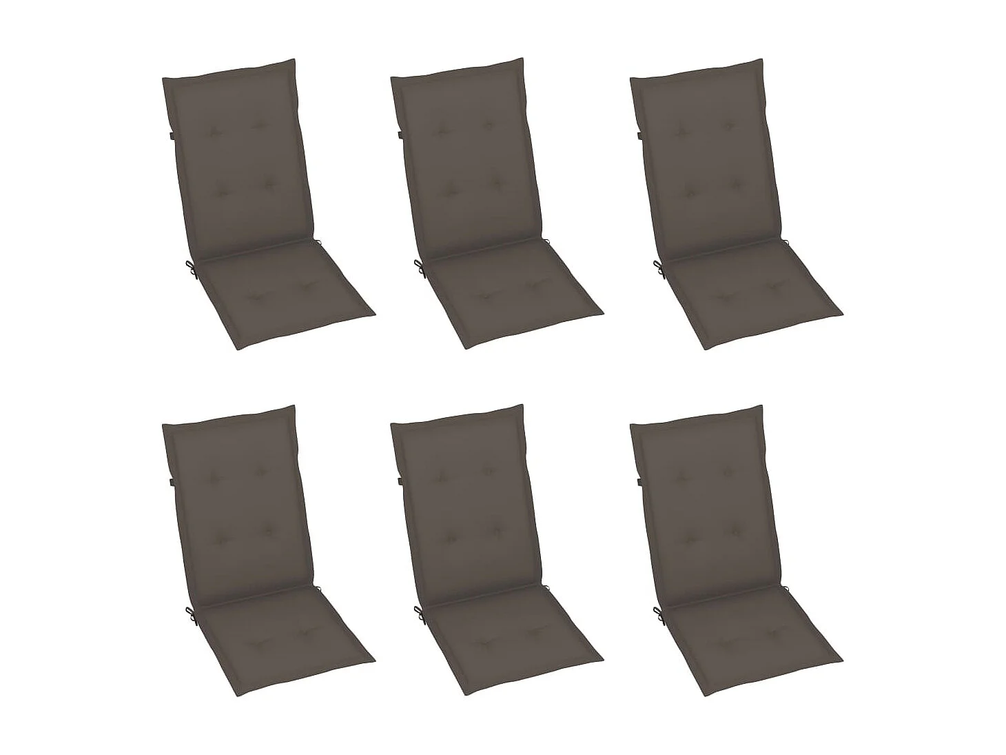 Chaises pliables de jardin 6 pcs avec coussins Bois d'acacia