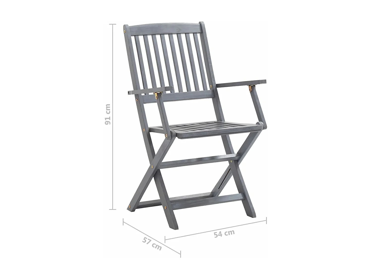 Chaises pliables d'extérieur 2 pcs avec coussins Bois d'acacia