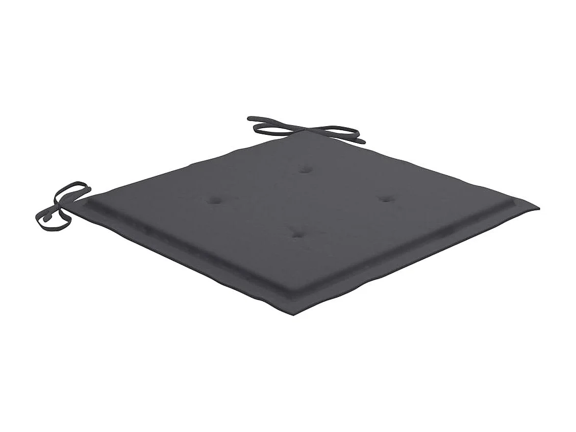 Chaises de jardin avec coussins anthracite 6 pcs Bois de teck